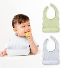 Lollipop Silicone Bib Art.CABU-BIB01ZZCG01 Blueberry/Apple Green
