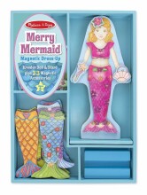 Melissa&Doug Magnetic Dress Up Merry Mermaid Art.18601 Kleit magnetid Kleit mind üles