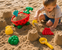 Bebe Basic Sand Toys Art.214967 Fruit themed sand toys - 6 pcs