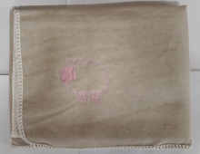 WOT Art.Dis.0 Pink Augstvērtīga bērnu lina/kokvilnas sedziņa (sega) 100x120 cm
