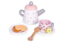 Ecotoys puidust teeserviis, roosa