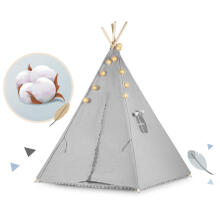 Bērnu tipi telts ar Nukido gaismām - pelēka