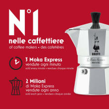 Bialetti Moka Express Moka kastrolis alumīnijs, melns
