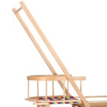 Bebe Basic Wood Sledge Art.SAN006 Wooden sled with backrest and seat and handle  90 x 32 cm