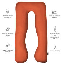 La Bebe™ Cushy Maternity Pillow Art.222369 Sun Orange