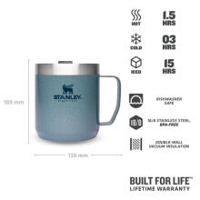 Mug The Stay-Hot Camp Mug Classic 0.35L grey-blue