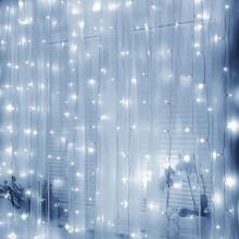 Light curtain Springos CL0184 300 LED garland cold white lights for indoor and outdoor use