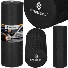 Massage and Muscle Recovery Foam Roller Springos FR0024 45x15 cm, Black