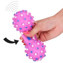 Гелевая игрушка для собак, косточка с пищалкой, Springos PA0286 розовая