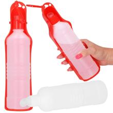 Water bottle for dogs and cats with a drinker, travel Springos PA0296 500 ml red bottle