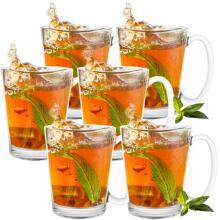 Coffee and tea glasses Springos HA7497, 6 pcs, 300 ml with handle, latte set