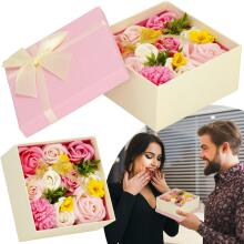 Box of 15 soap flowers Springos HA7446 Flower box