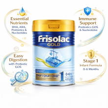 Frisolac Gold 1 DHA Art.FR71 milk mixture from 0 to 6 months 400g (expiry date 29.05.2026)