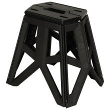 Ikonka Art.KX3294 Saliekamais taburete Tūristu krēsls Melns Pārnēsājams kempinga krēsls 39,5 cm melns
