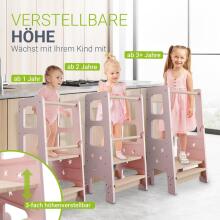 Wooden Learning Tower Art.224032 Pink