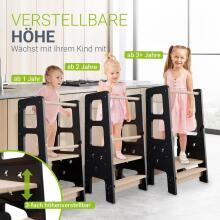 Wooden Learning Tower Art.224032 Black