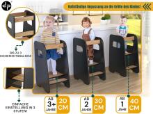 Wooden Learning Tower Art.224033 Black