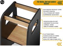 Wooden Learning Tower Art.224033 Black
