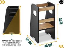 Wooden Learning Tower Art.224033 Black