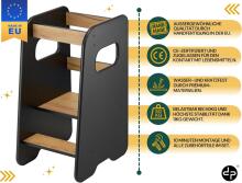 Wooden Learning Tower Art.224034 Black