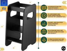 Wooden Learning Tower Art.224034 Black