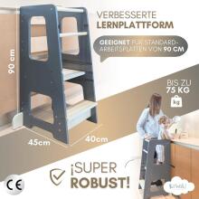Wooden Learning Tower Art.224044 Grey