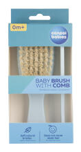 CANPOL BABIES soft brush with natural bristles and comb GOLD, blue, 7/406_blu2