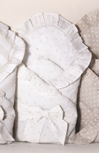 MimiNu Art. 22460 White&Pink Stars baby nest
