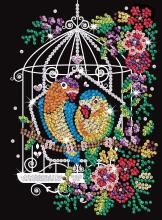 KITFIX DIY set Sequin Art Purple Birdcage