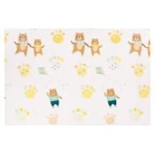 Double-sided foldable foam play mat for children Springos KM0023, 150x200 cm, animal design