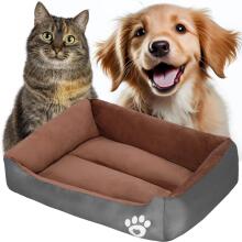 Dog, cat bed M Springos PA0329M, resting place 58x47x14.5 cm brown-gray