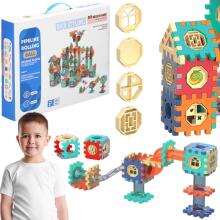 Construction and assembly blocks for children Springos KG0039, 246 pcs, colorful marble run