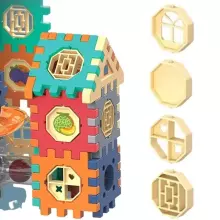 Construction and assembly blocks for children Springos KG0039, 246 pcs, colorful marble run