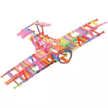 Construction and assembly blocks for children Springos KG0040, 869 pcs, colorful tubes