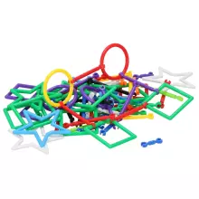 Construction and assembly blocks for children Springos KG0040, 869 pcs, colorful tubes