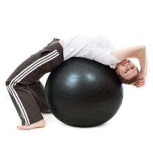 Fitness exercise ball with pump Springos FB0013, 55 cm, black