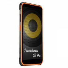 Power Armor 16 Pro 5,93 collas, 4/64 GB, IP68/IP69K, viedtālrunis, 6900 mAh, DualSIM skaļrunis, 122 dB, oranžs