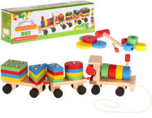 Ikonka Wooden Train  Art.KX7459