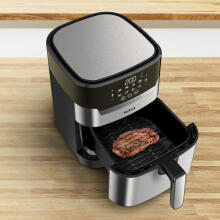 Fryer Tefal Easy Fry &amp; Grill EY505D15 Single 4,2L brīvi stāvoša 1550W karstā gaisa fritieris no nerūsējošā tērauda