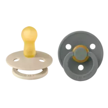 Bibs Liberty Colour Round – Vanilla/Pine Art.226678 Pacifier, 100% natural  6-18  (2pcs)
