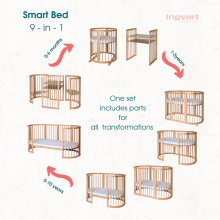 Ingvart Smart Bed 9 in 1 Art.227061 Cappucino