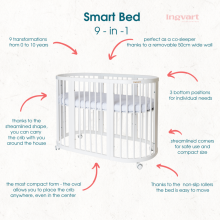 Ingvart Smart Bed 9 in 1 Art.227061 Cappucino