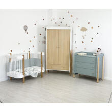 La Bebe™ Nika Wardrobe Art.227073 White/Natural