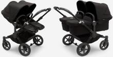 Bugaboo Donkey 6 Twin Art.227114 Heritage Black Bērnu Universāli Transformējami rati dvīņiem