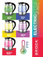 BROCK Tējkanna elektriskā, 1,8l, 2200W