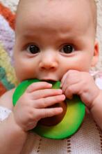 Oil Carol Teether Toy Art.227792 Avocado Teether (natural rubber)