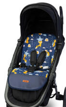 INSERT TO BABY CARRIAGE VELVET NAVY BLUE FOXES