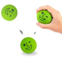 Chill & Smile - Rubber bouncing ball, Ø 6cm, 6 assorted