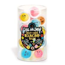 Chill & Smile - Crazy Faces bouncy ball Ø 4.3cm, 4 assorted
