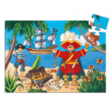 Silhouette puzzles - The pirate and his treasure - 36 pcs